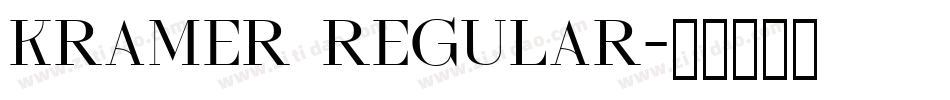Kramer Regular字体转换